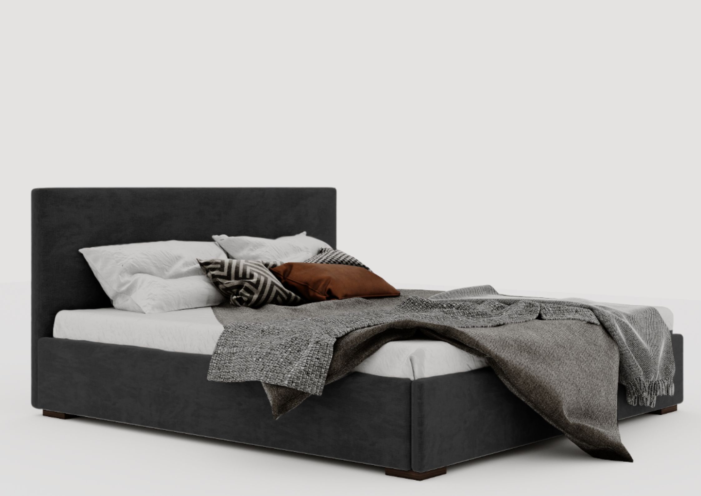 Czarne łóżko 180x200cm